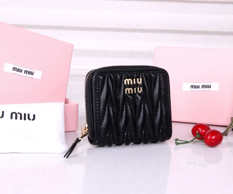 Alternative view of Miu Miu Black Zip Around Wallet