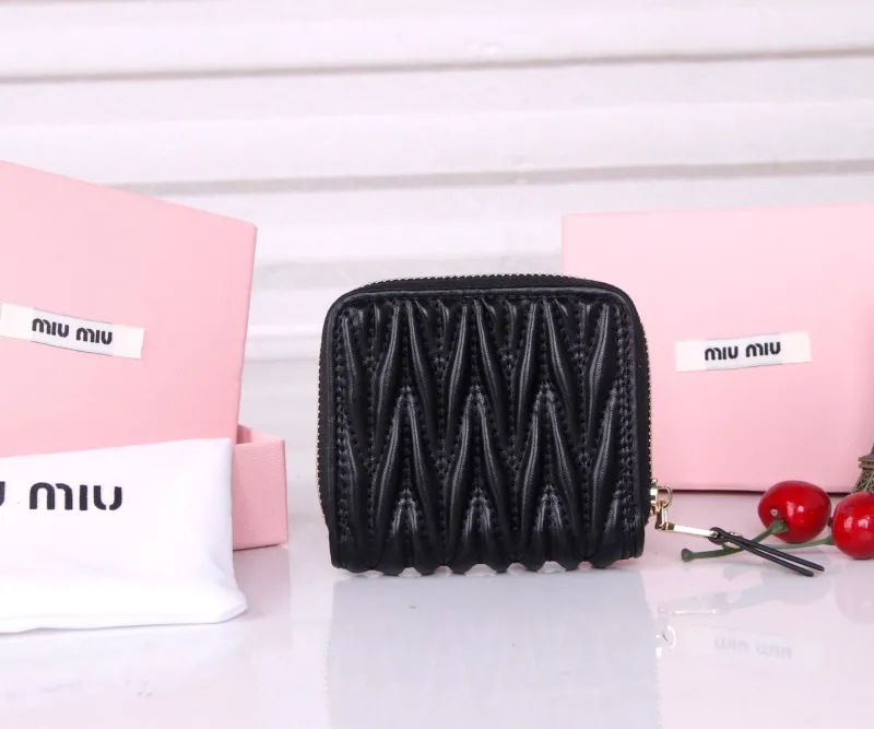 Miu Miu Black Zip Around Wallet - Image 3