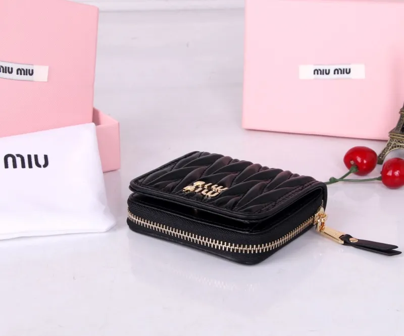Miu Miu Black Zip Around Wallet - Image 4