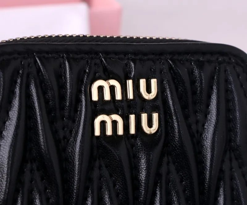 Miu Miu Black Zip Around Wallet - Image 6