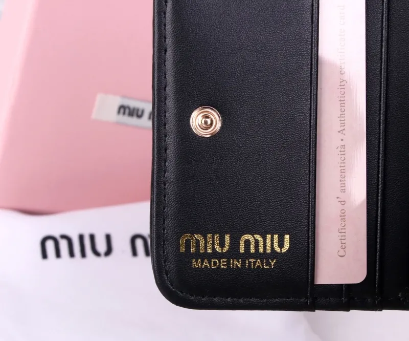 Miu Miu Black Zip Around Wallet - Image 9
