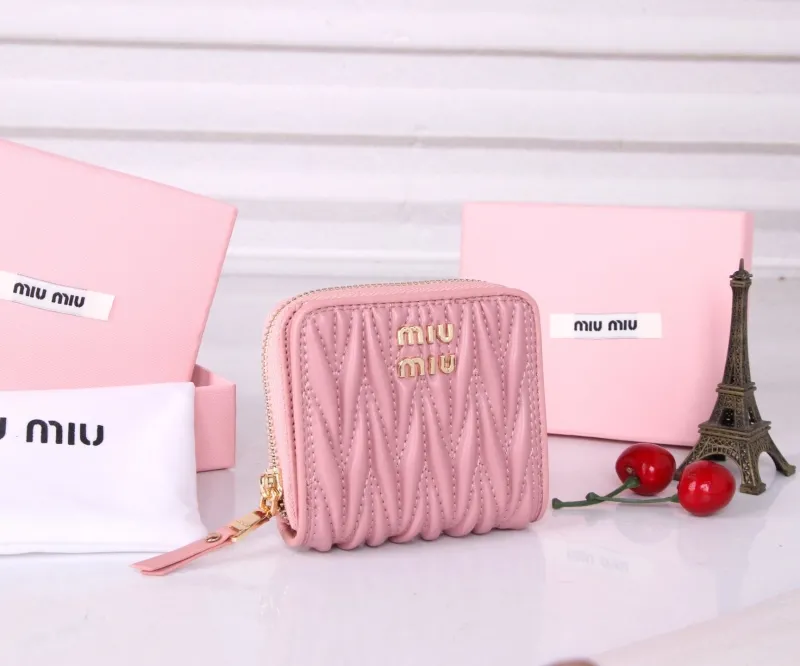 Alternative view of Miu Miu Pink Zip Around Wallet