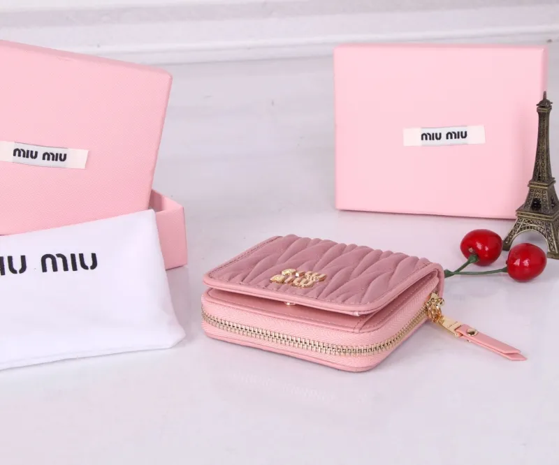 Miu Miu Pink Zip Around Wallet - Image 4