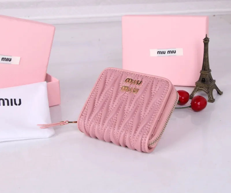 Miu Miu Pink Zip Around Wallet - Image 5