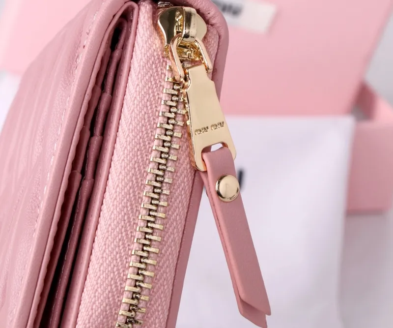 Miu Miu Pink Zip Around Wallet - Image 6