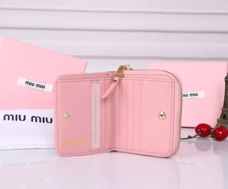 Miu Miu Pink Zip Around Wallet - Image 7