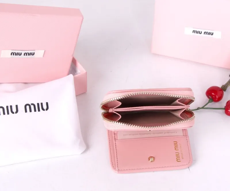 Miu Miu Pink Zip Around Wallet - Image 9
