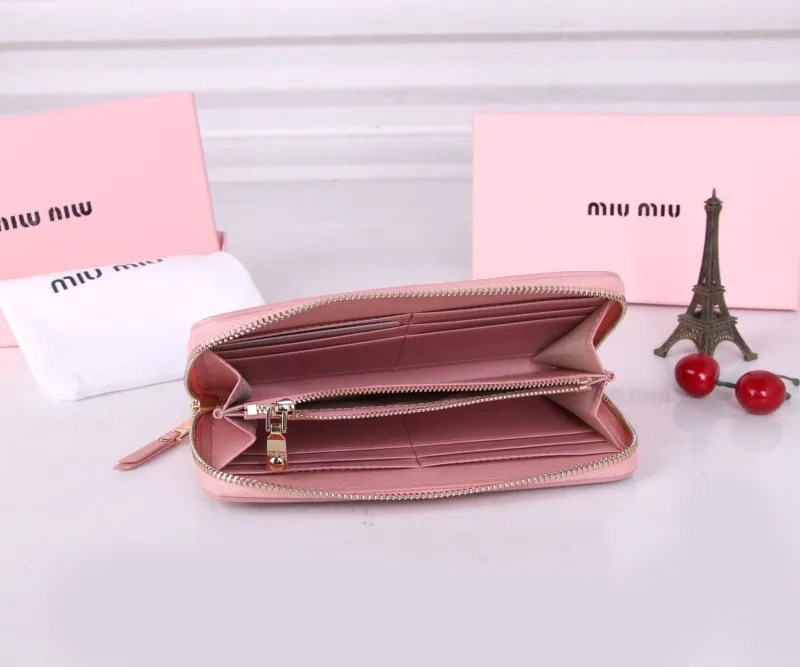Miu Miu Pink Quilted Zip Around Wallet - Image 8