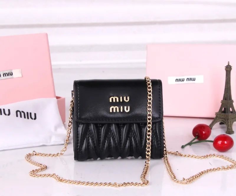 MIU MIU Black Mini Chain Crossbody Bag