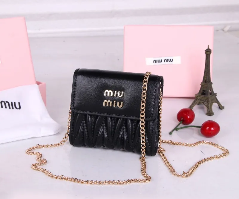 Alternative view of MIU MIU Black Mini Chain Crossbody Bag