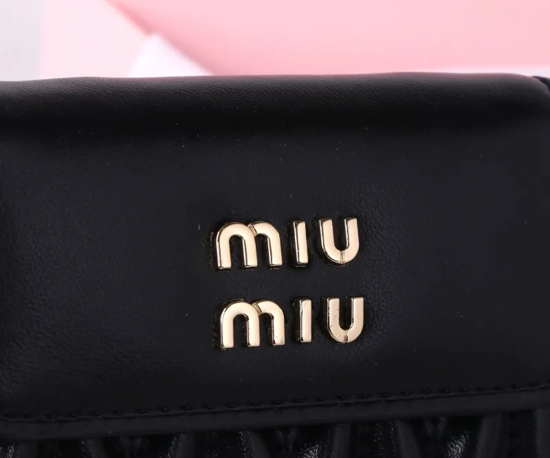 MIU MIU Black Mini Chain Crossbody Bag - Image 3