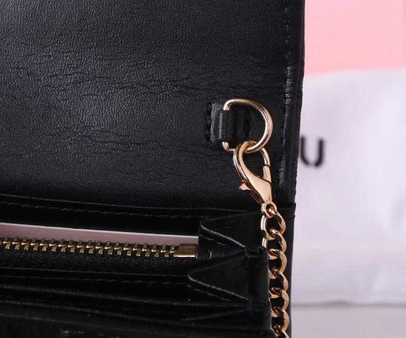 MIU MIU Black Mini Chain Crossbody Bag - Image 7