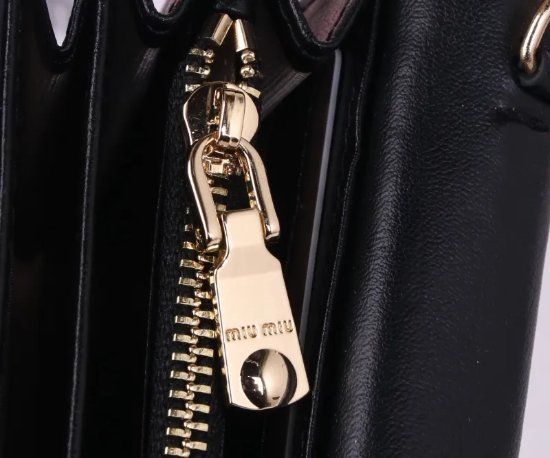 MIU MIU Black Mini Chain Crossbody Bag - Image 9