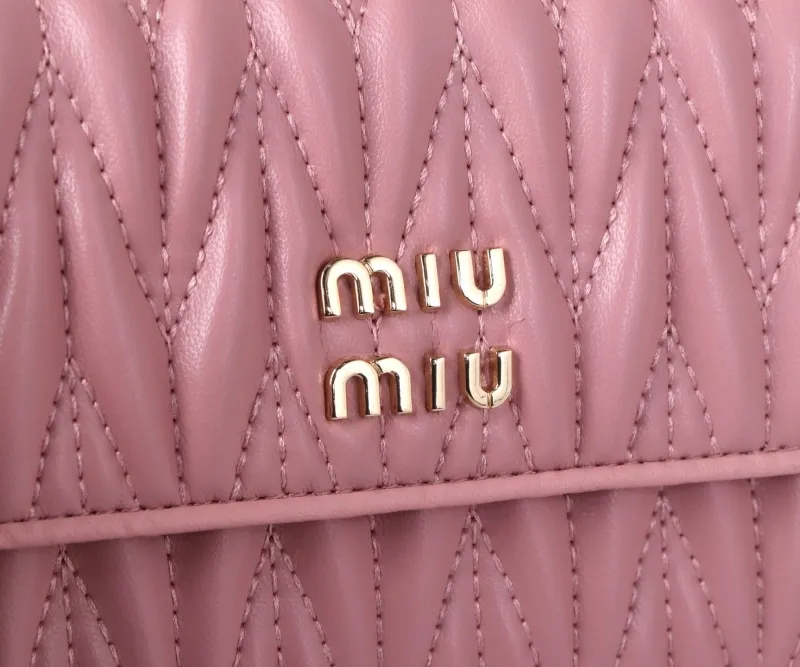 Miu Miu Pink Quilted Long Wallet - Image 7