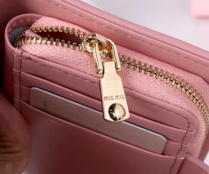 Alternative view of Miu Miu Pink Quilted Zip Wallet