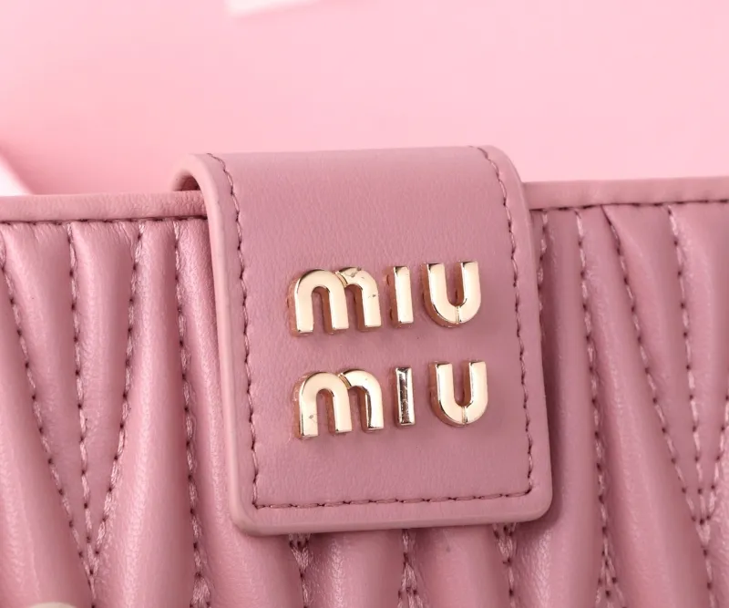 Miu Miu Pink Quilted Zip Wallet - Image 4
