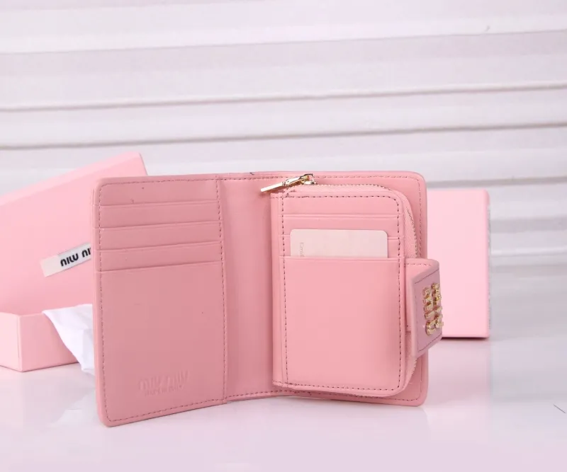 Miu Miu Pink Quilted Zip Wallet - Image 8