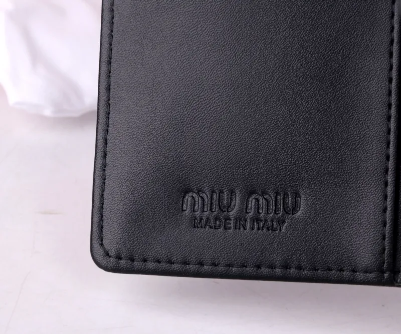 MIU MIU Black Compact Zipper Wallet - Image 10