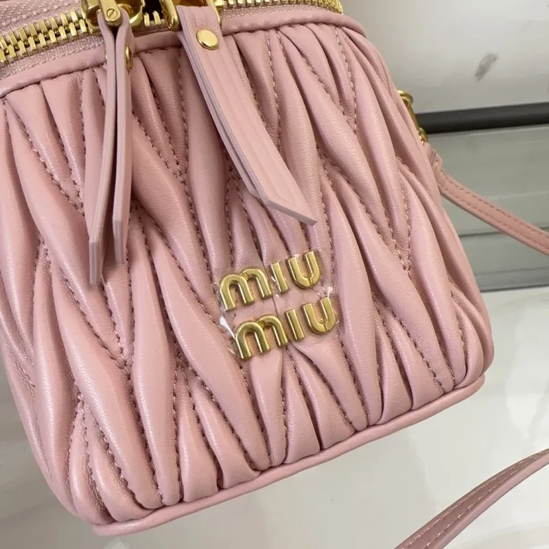 Miu Miu Pink Mini Matelasse Crossbody Bag - Image 4
