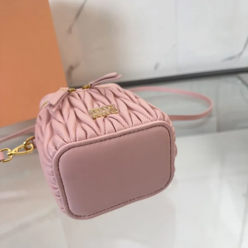 Miu Miu Pink Mini Matelasse Crossbody Bag - Image 6