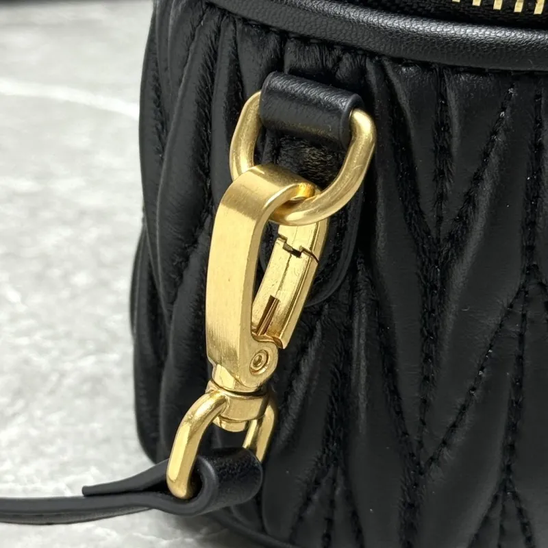 MIU MIU Black Mini Crossbody Cosmetic Bag - Image 4