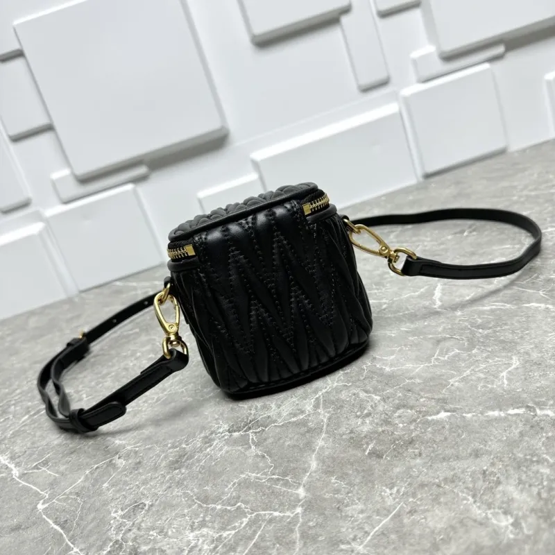 MIU MIU Black Mini Crossbody Cosmetic Bag - Image 7