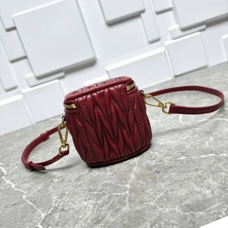 MIU MIU Burgundy Crossbody Cosmetic Bag - Image 6