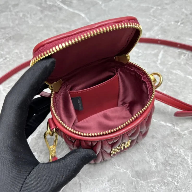 MIU MIU Burgundy Crossbody Cosmetic Bag - Image 9