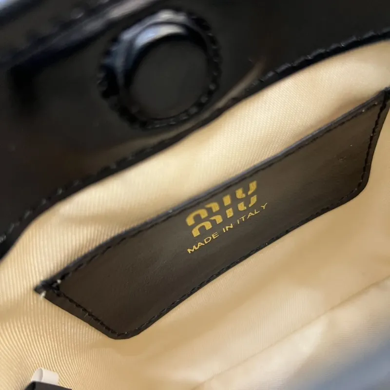 MIU MIU Black Crossbody Satchel Bag 1N461 - Image 9
