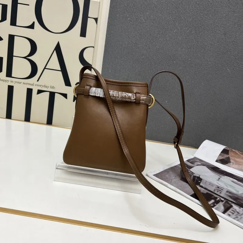 MIU MIU Brown Crossbody Bucket Bag 1N461 - Image 3