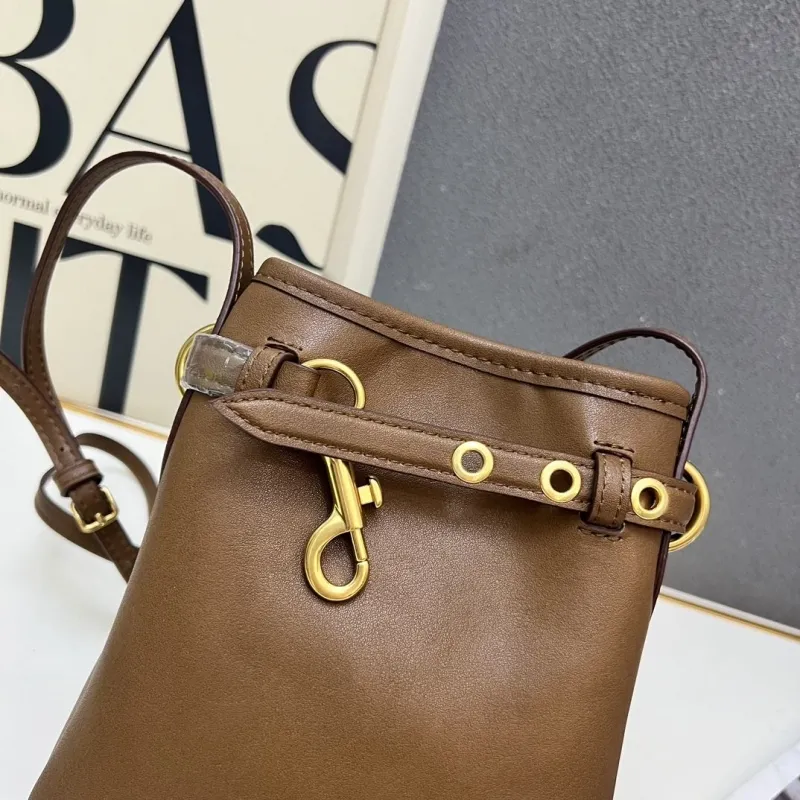 MIU MIU Brown Crossbody Bucket Bag 1N461 - Image 5
