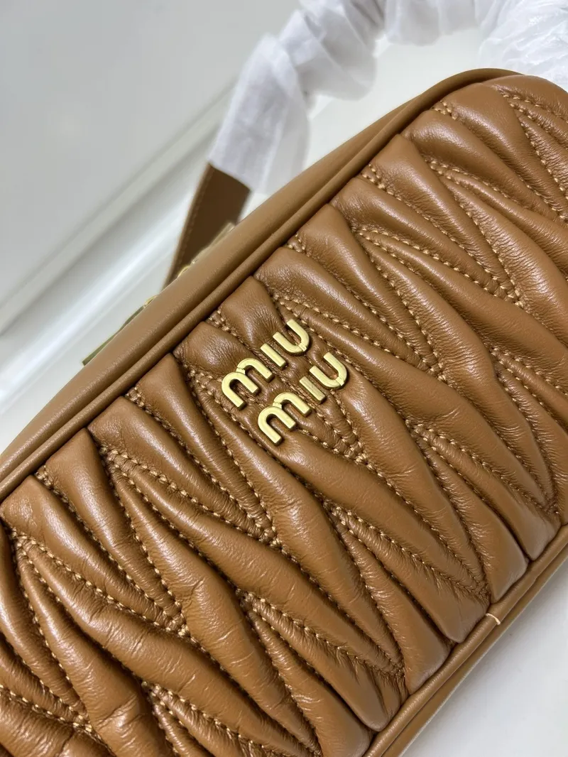 Miu Miu 5BC158 Brown Leather Crossbody Bag - Image 4