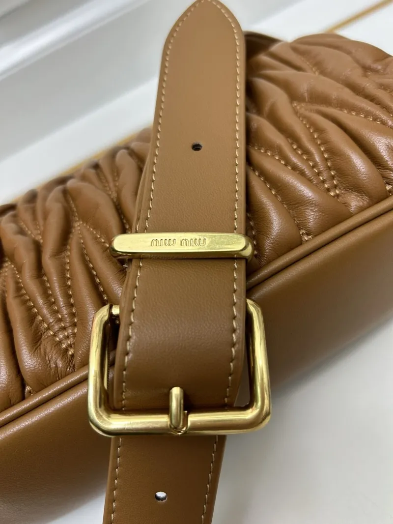 Miu Miu 5BC158 Brown Leather Crossbody Bag - Image 5