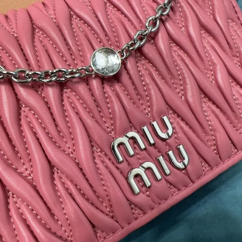 Miu Miu Pink Quilted Chain Satchel Bag 25 - Image 4