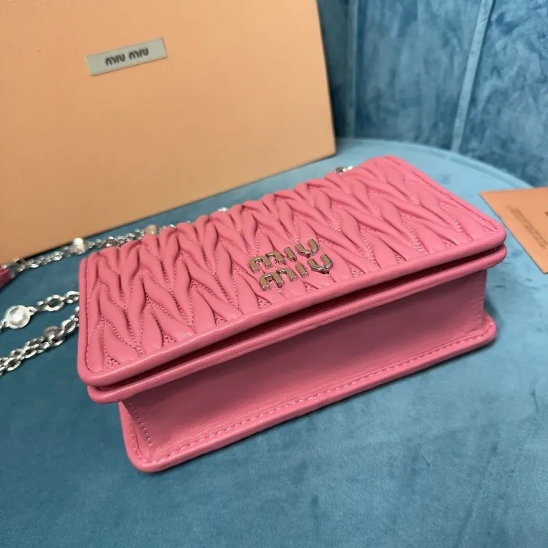 Miu Miu Pink Quilted Chain Satchel Bag 25 - Image 6