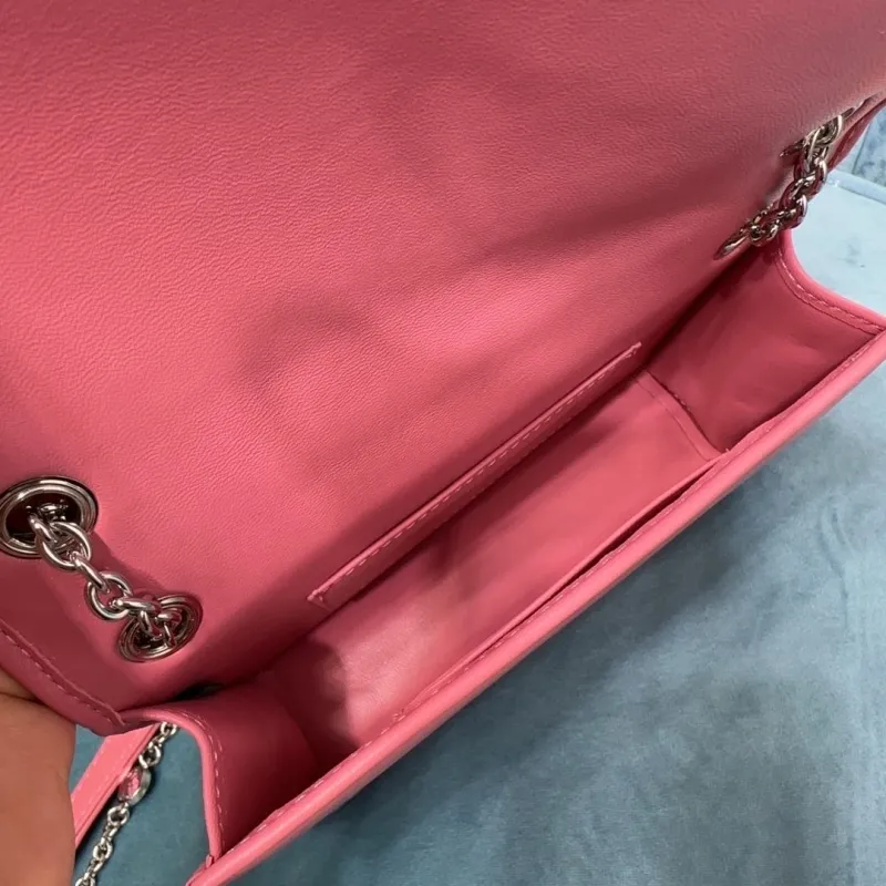 Miu Miu Pink Quilted Chain Satchel Bag 25 - Image 7