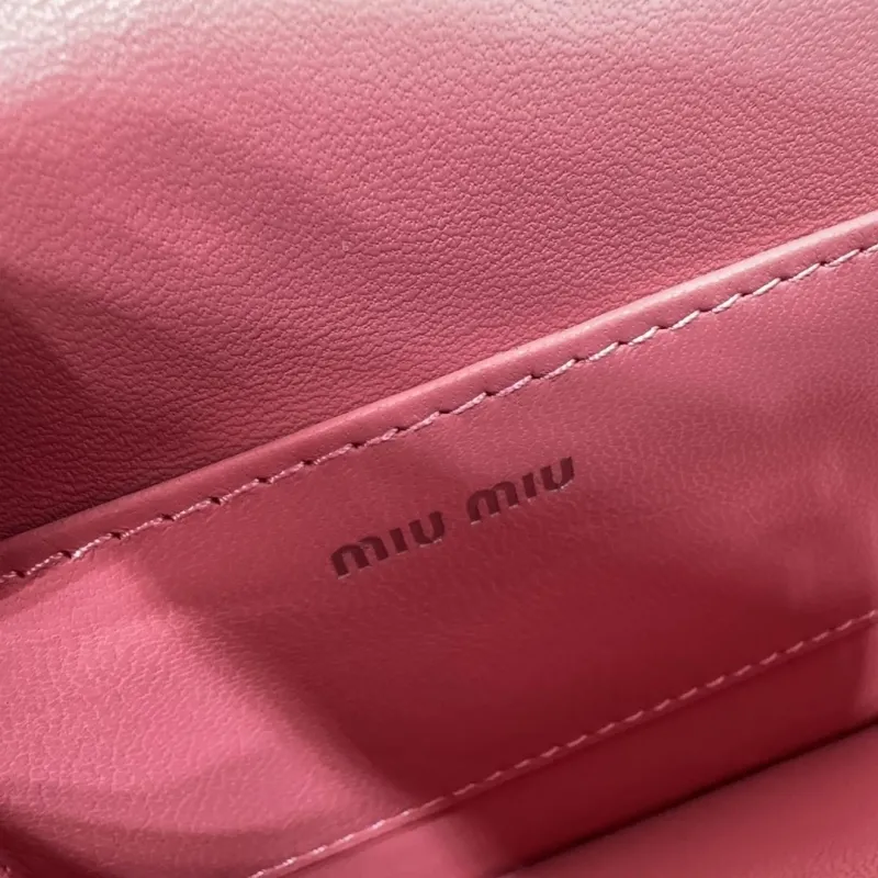 Miu Miu Pink Quilted Chain Satchel Bag 25 - Image 8