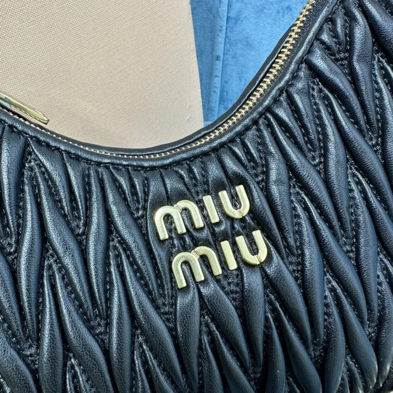 Miu Miu Black Quilted Crossbody Satchel Bag - Image 4