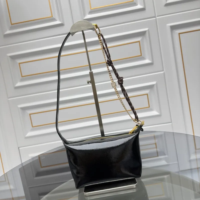 Miu Miu Black Patent Leather Shoulder Bag - Image 4