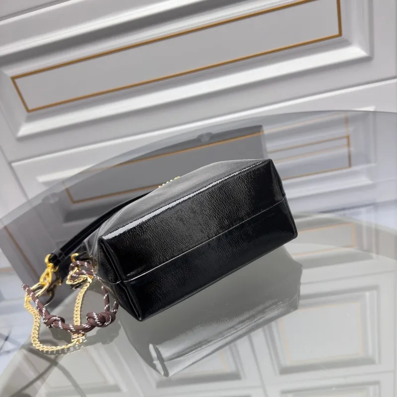 Miu Miu Black Patent Leather Shoulder Bag - Image 6