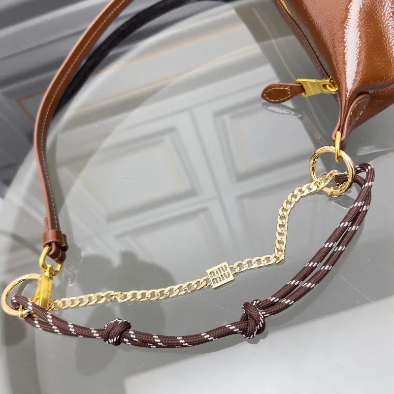 MIU MIU Brown Leather Shoulder Bag - Image 6