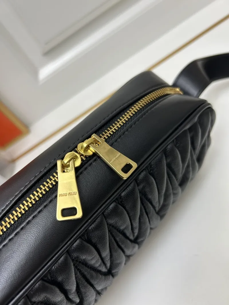 Miu Miu Black Quilted Crossbody Bag 5BC158 - Image 4
