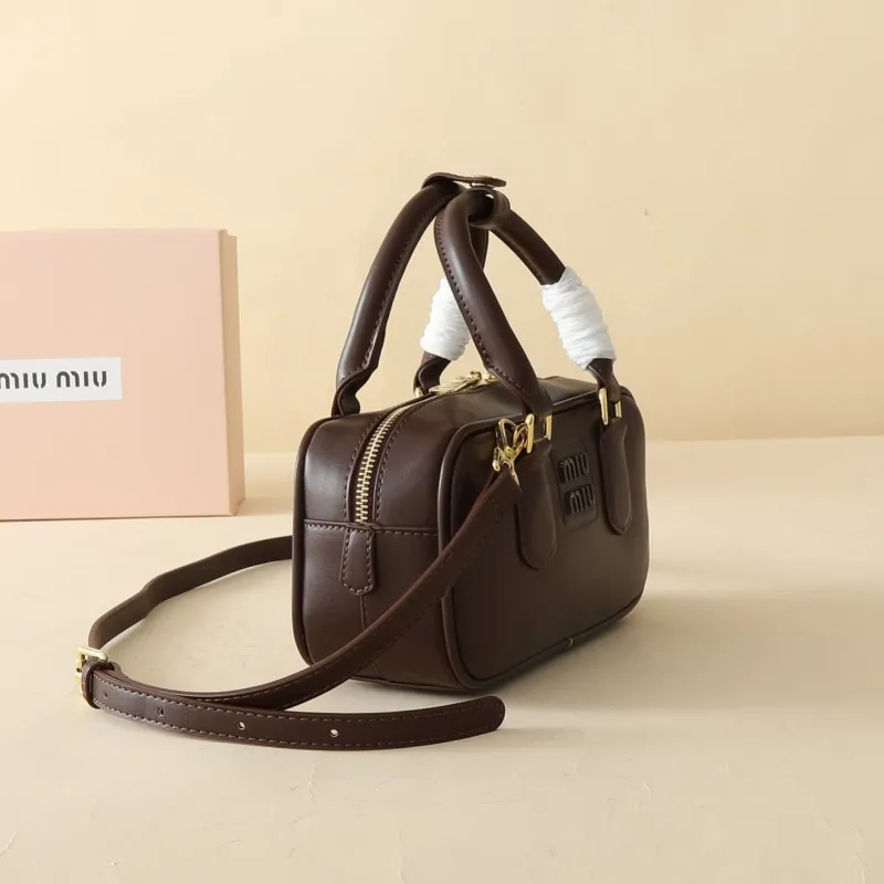 Miu Miu Brown Top Handle Crossbody Bag - Image 3