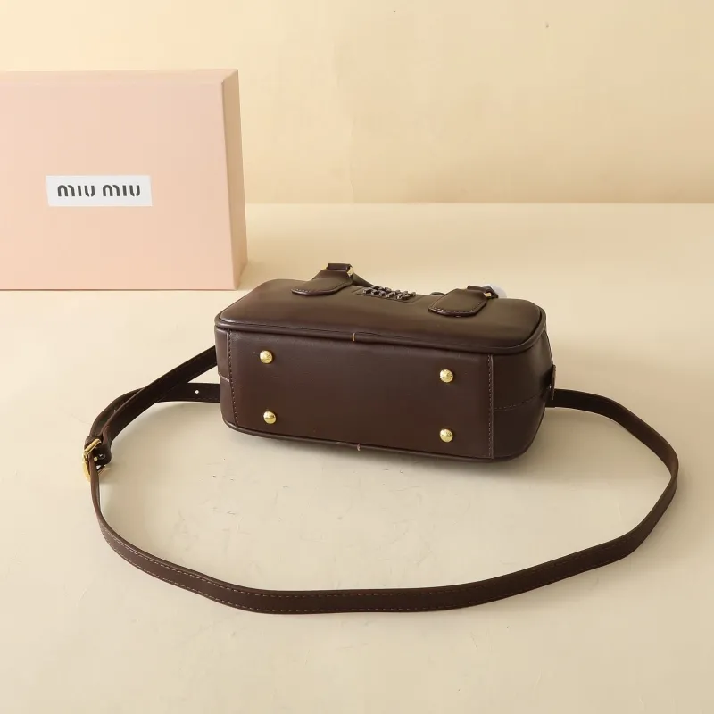 Miu Miu Brown Top Handle Crossbody Bag - Image 9