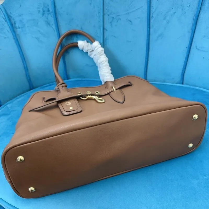 Miu Miu Brown Leather Top Handle Tote Bag - Image 7