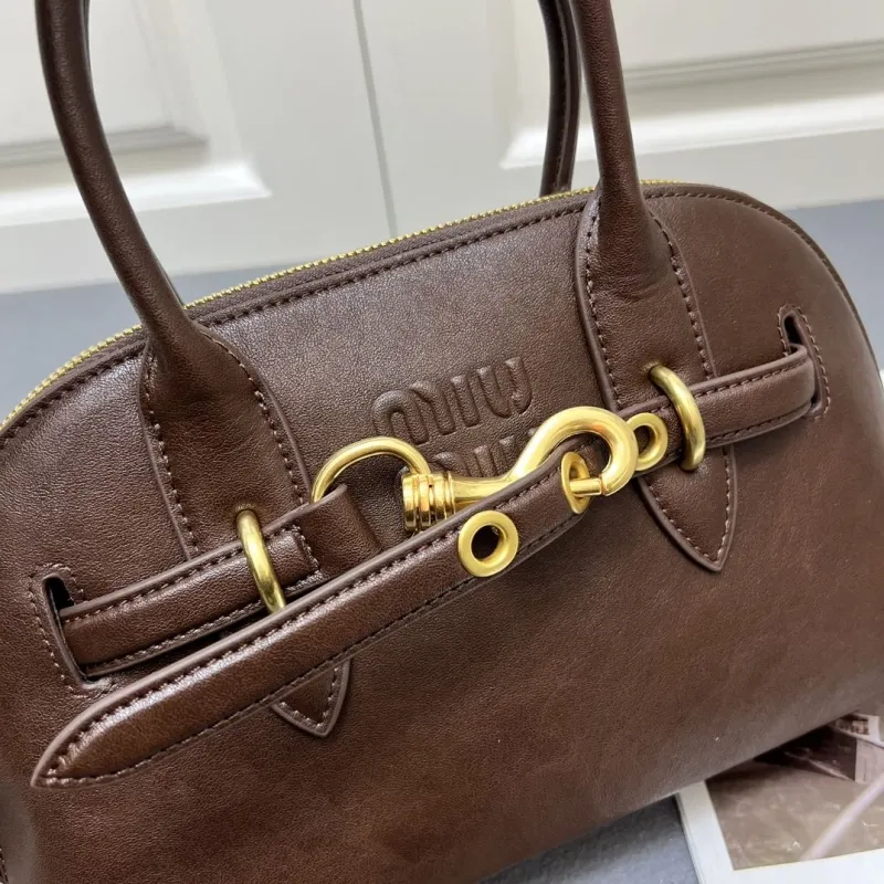 MIU MIU Brown Top Handle Bag 7001SQ - Image 4