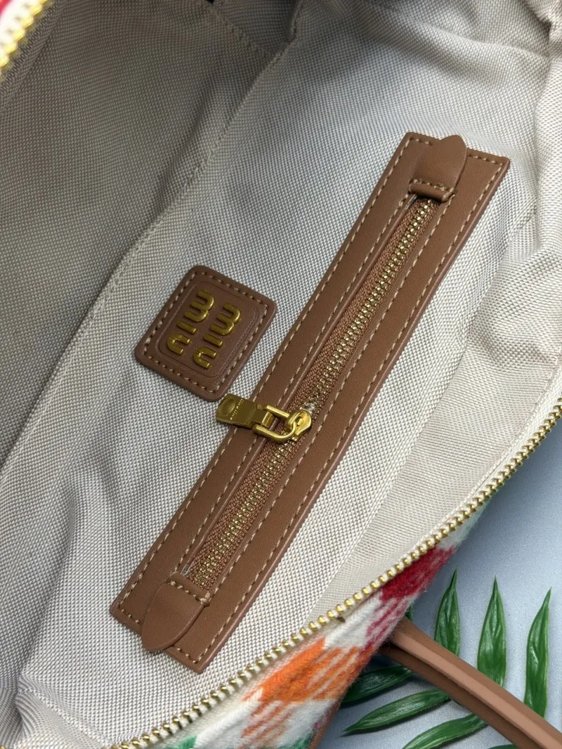 Miu Miu Multicolor Plaid Top Handle Bag - Image 7