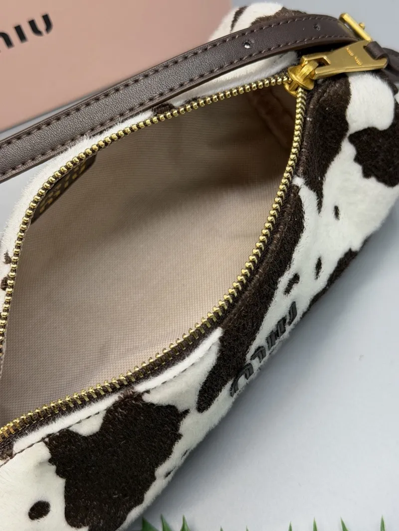 Miu Miu Cow Print Barrel Shoulder Bag - Image 6