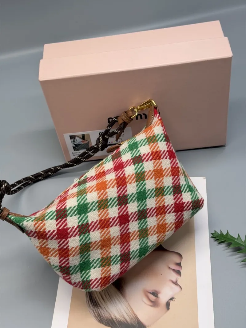 MIU MIU Multicolor Plaid Top Handle Bag 2573 - Image 4