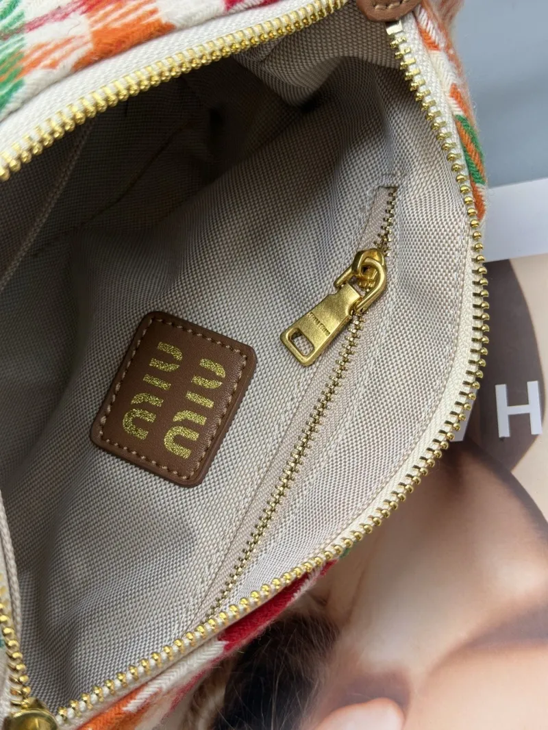 MIU MIU Multicolor Plaid Top Handle Bag 2573 - Image 7